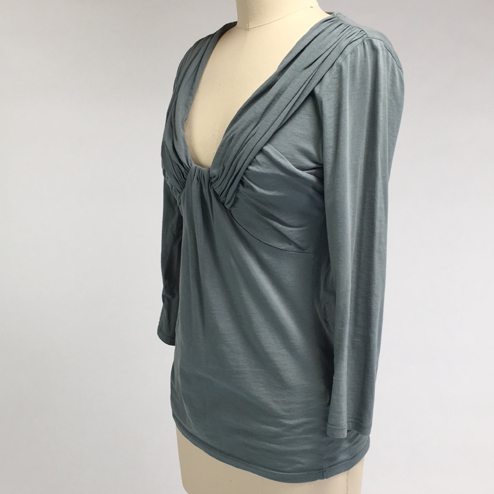 Velvet Sage Green 3/4 Sleeve Top - Picture 3 of 4